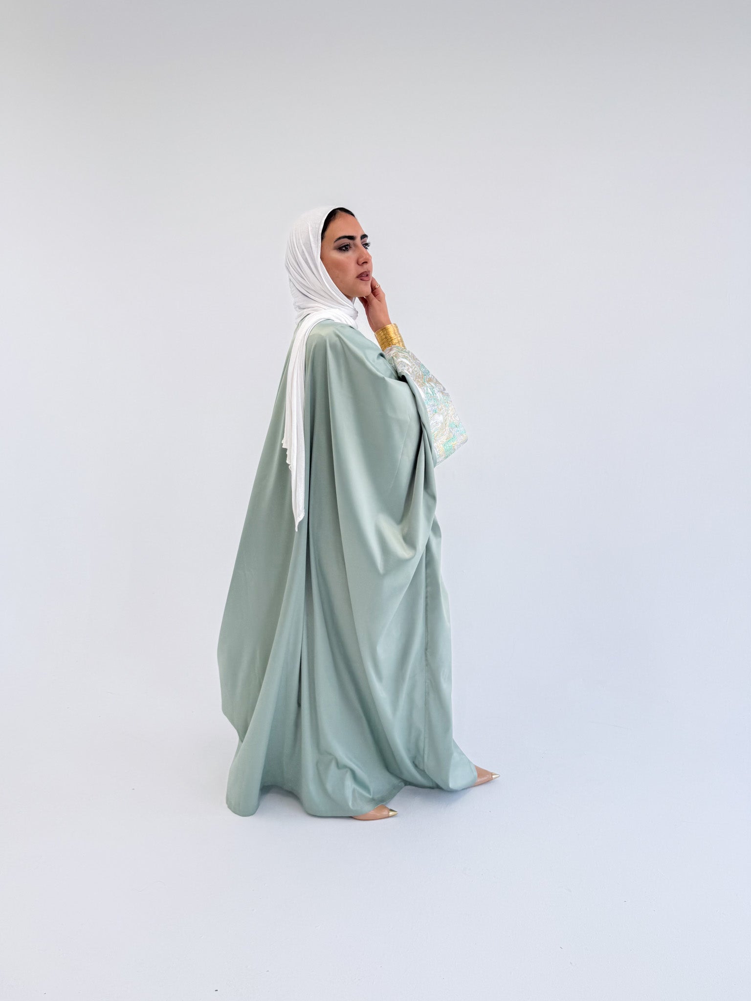 Luxury Satin Jacquard Cardigan