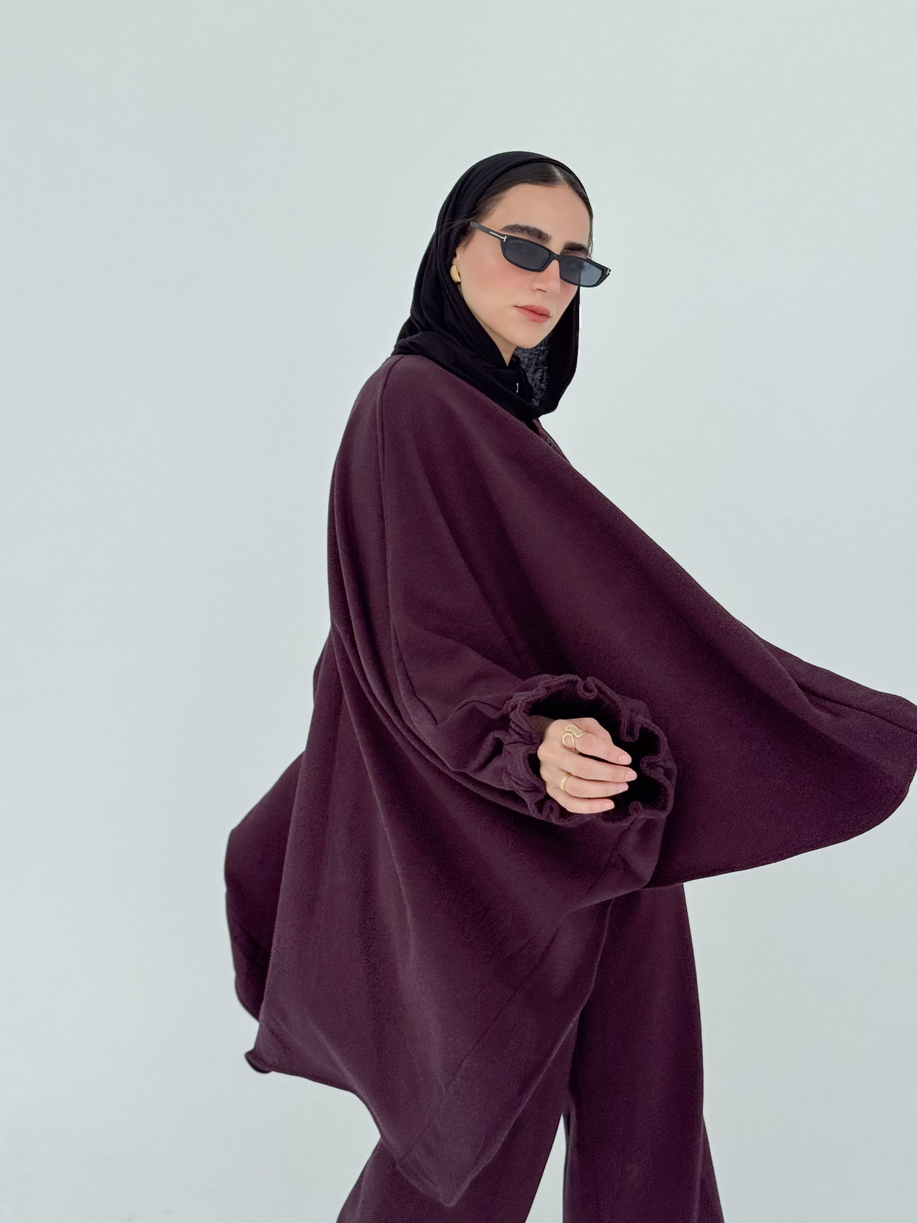 Butter-fly set in burgundy