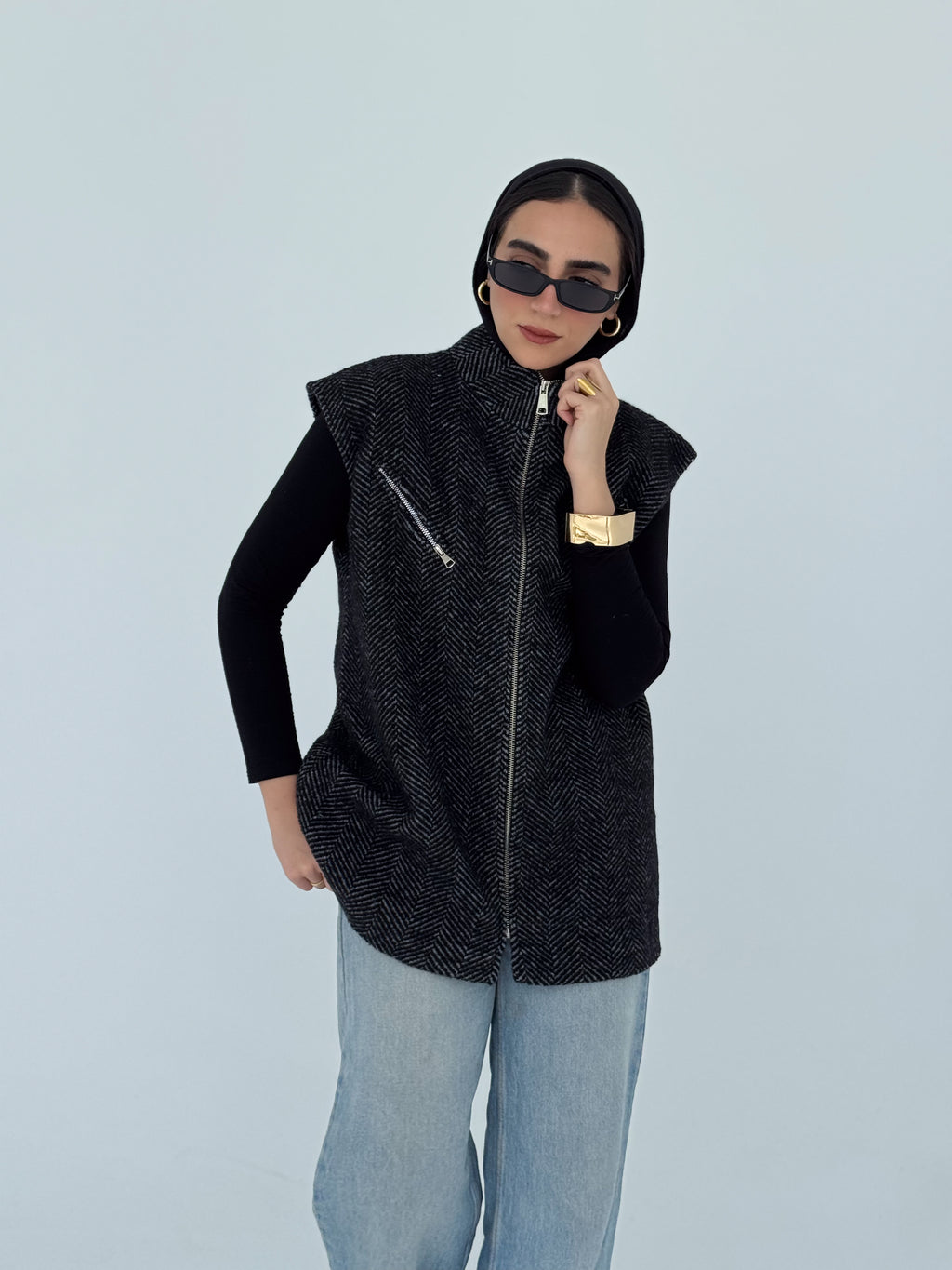 Wool Sleeveless Jacket
