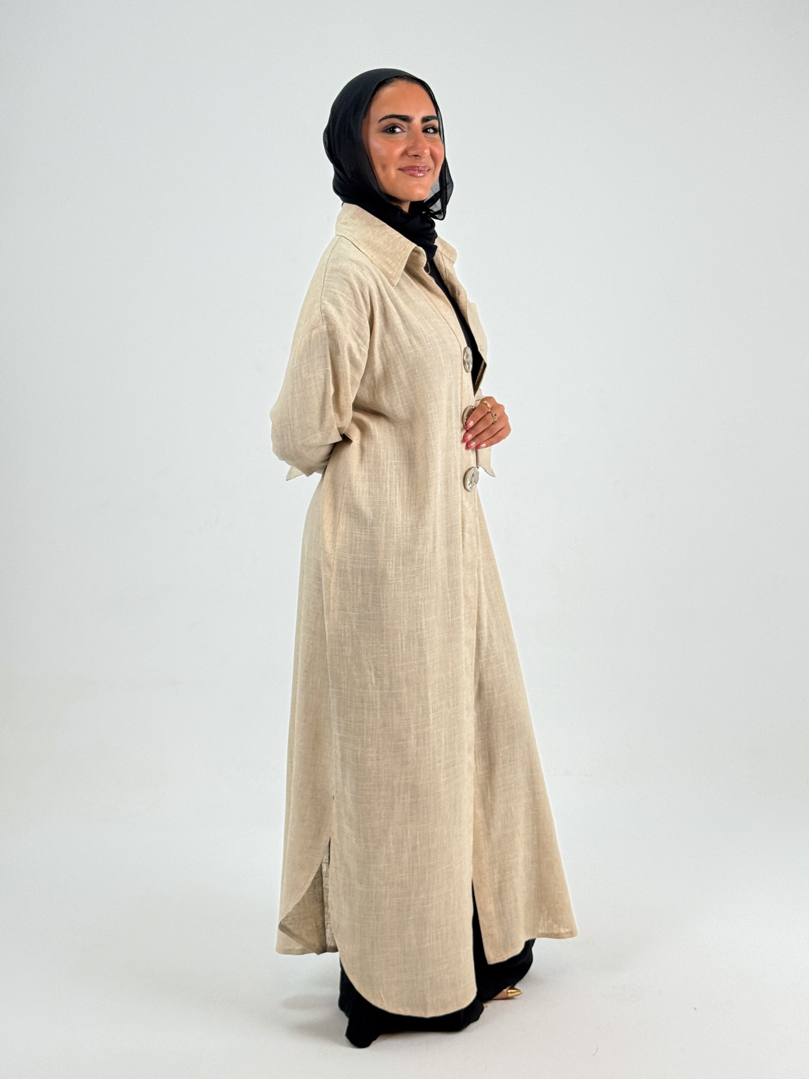 Long linen shirt, summer style