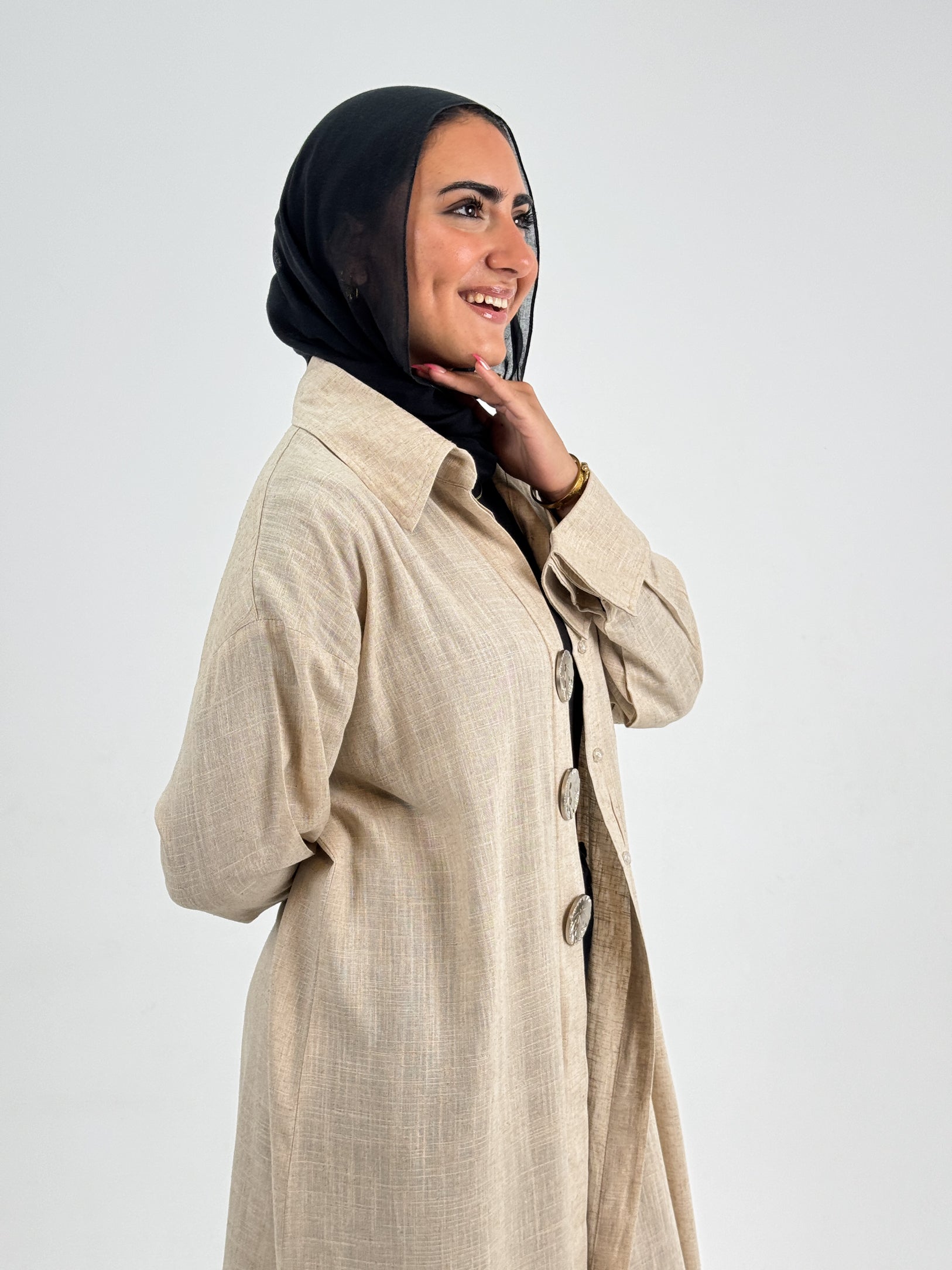 Long linen shirt, summer style