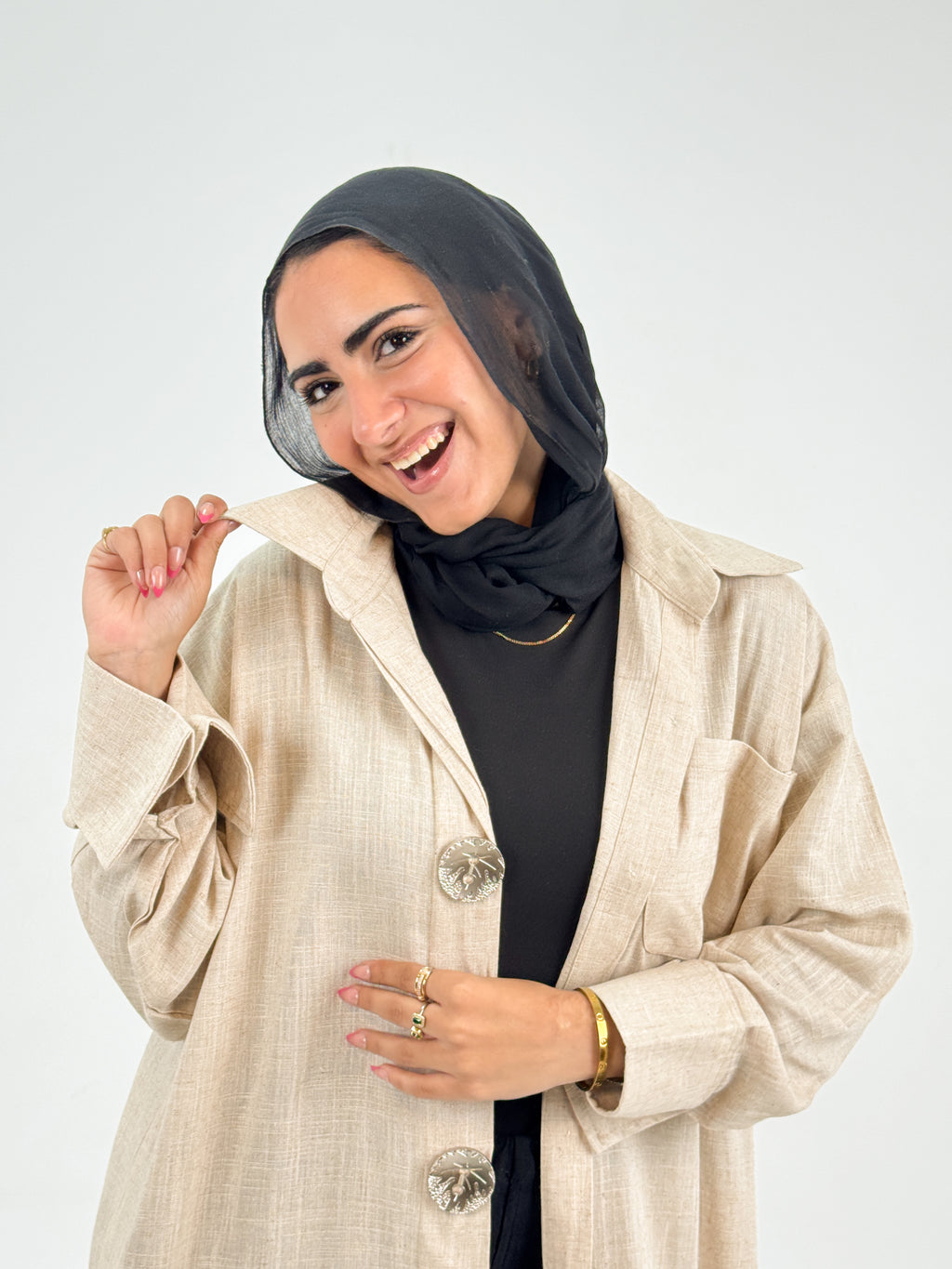 Long linen shirt, summer style