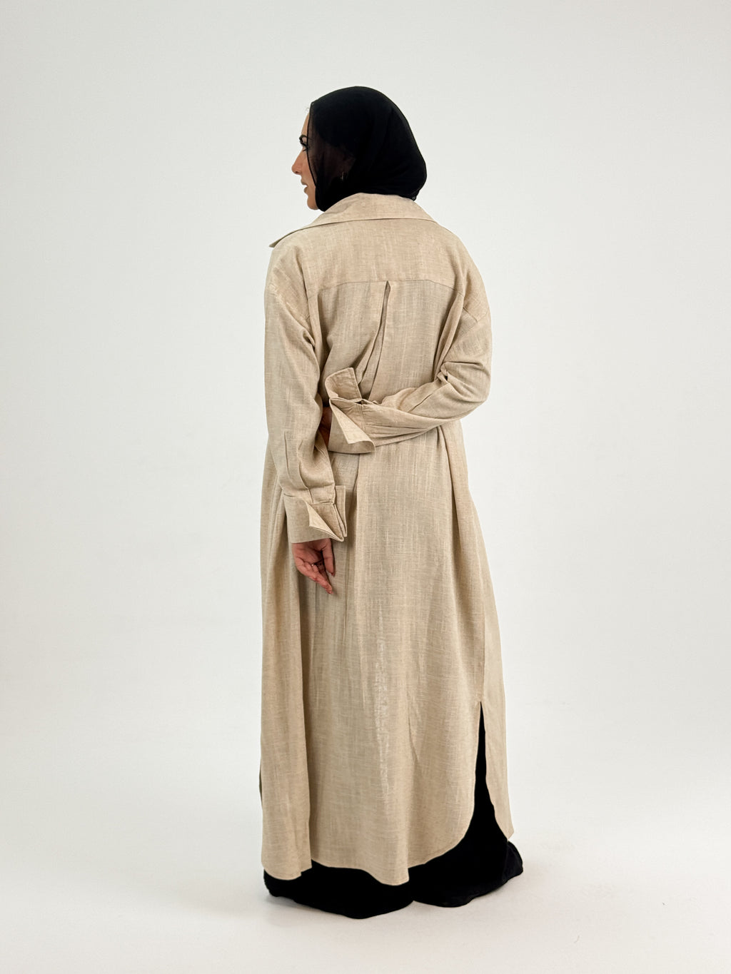 Long linen shirt, summer style