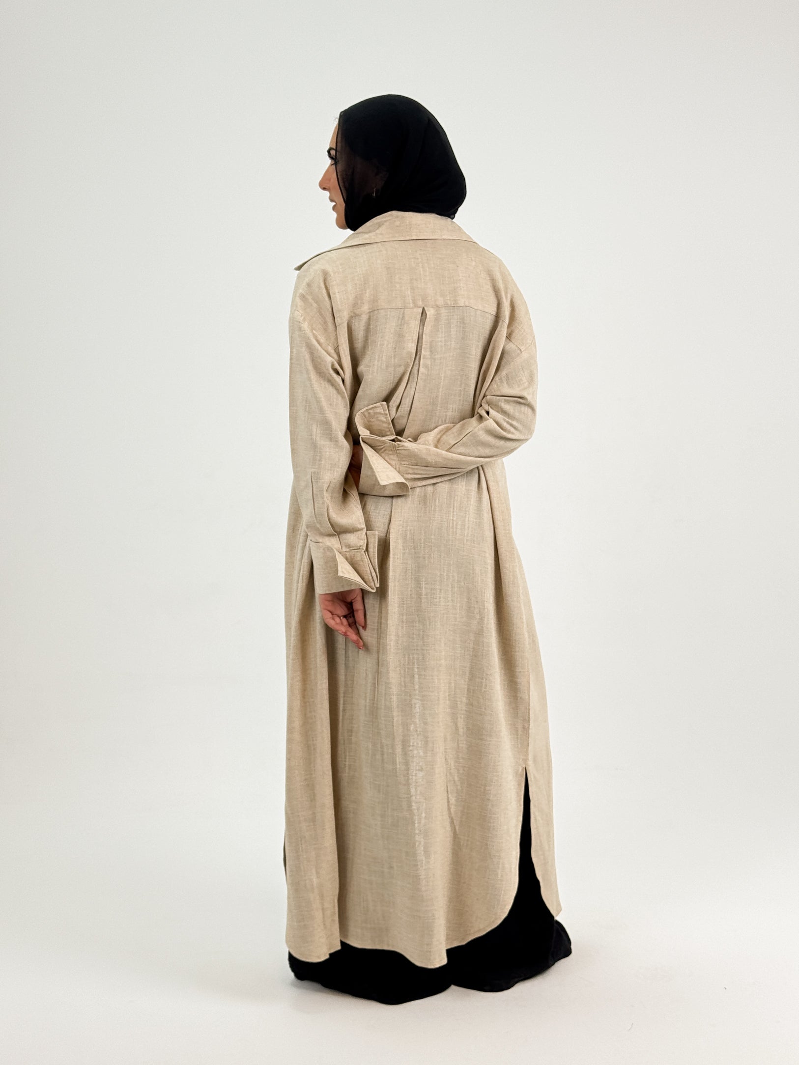 Long linen shirt, summer style