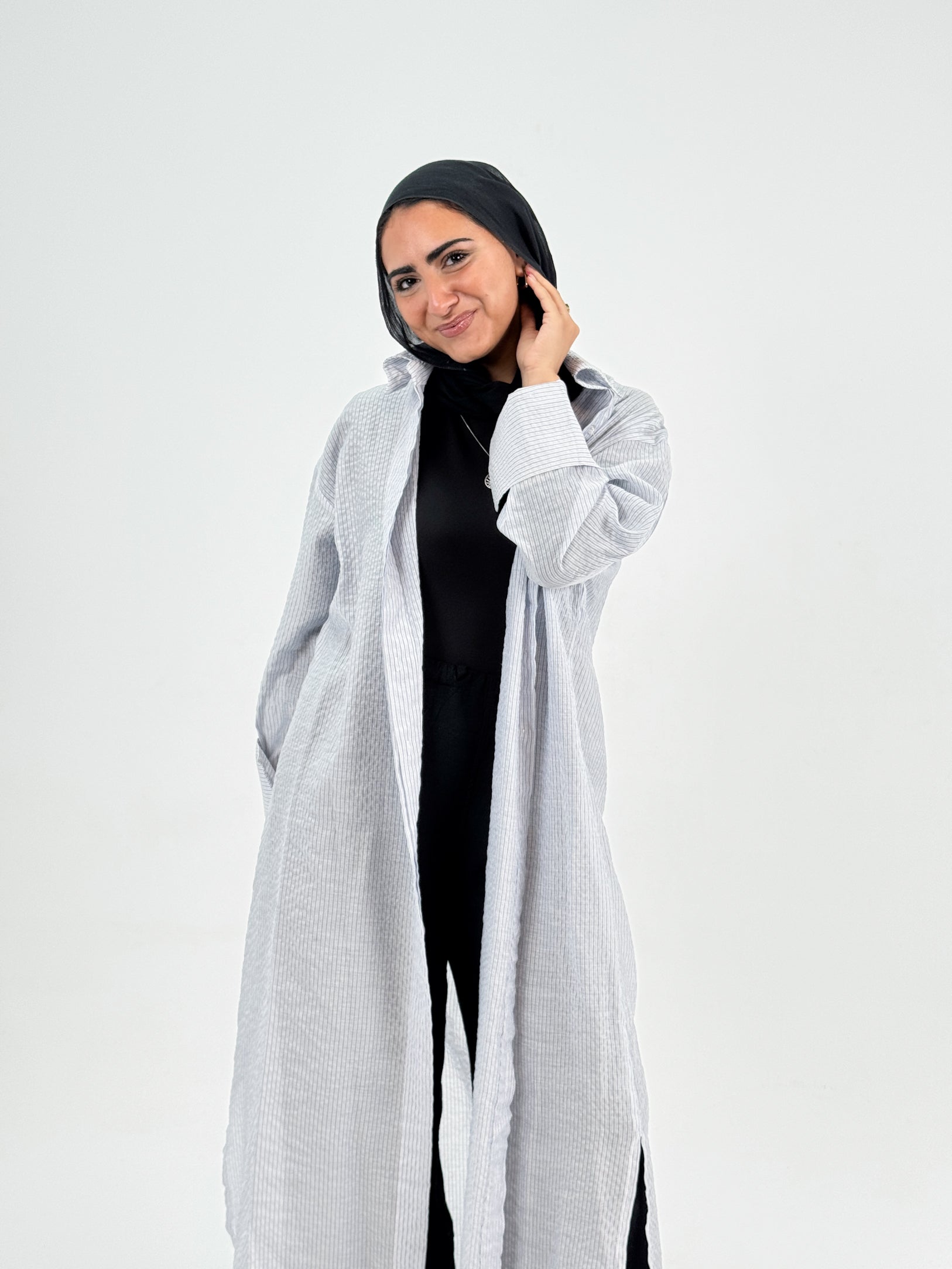 Casual striped voil shirt
