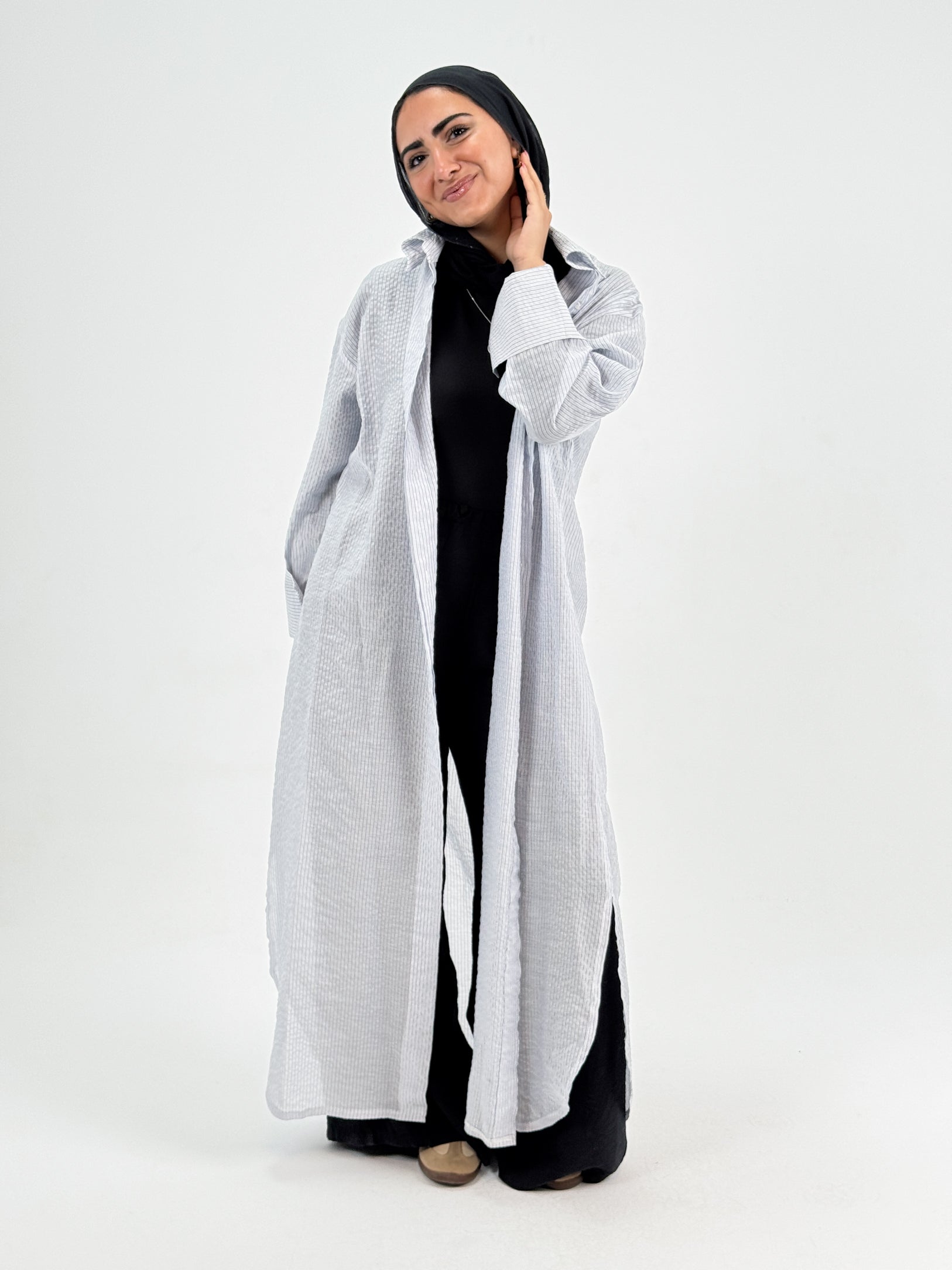 Casual striped voil shirt