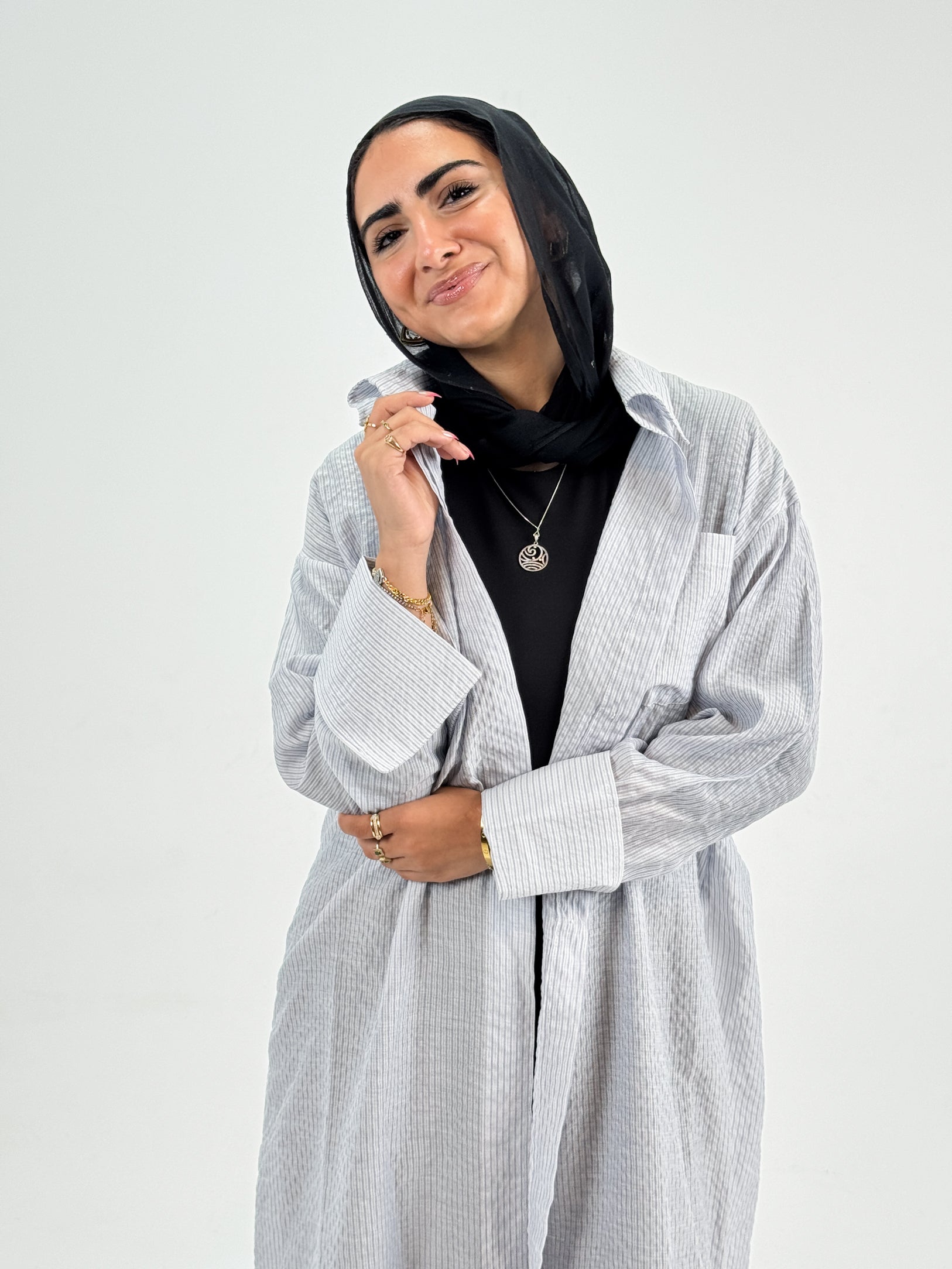Casual striped voil shirt