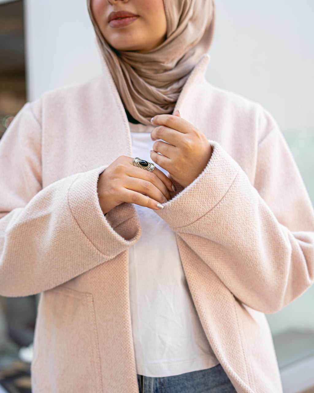 Jacket in a soft light salmon