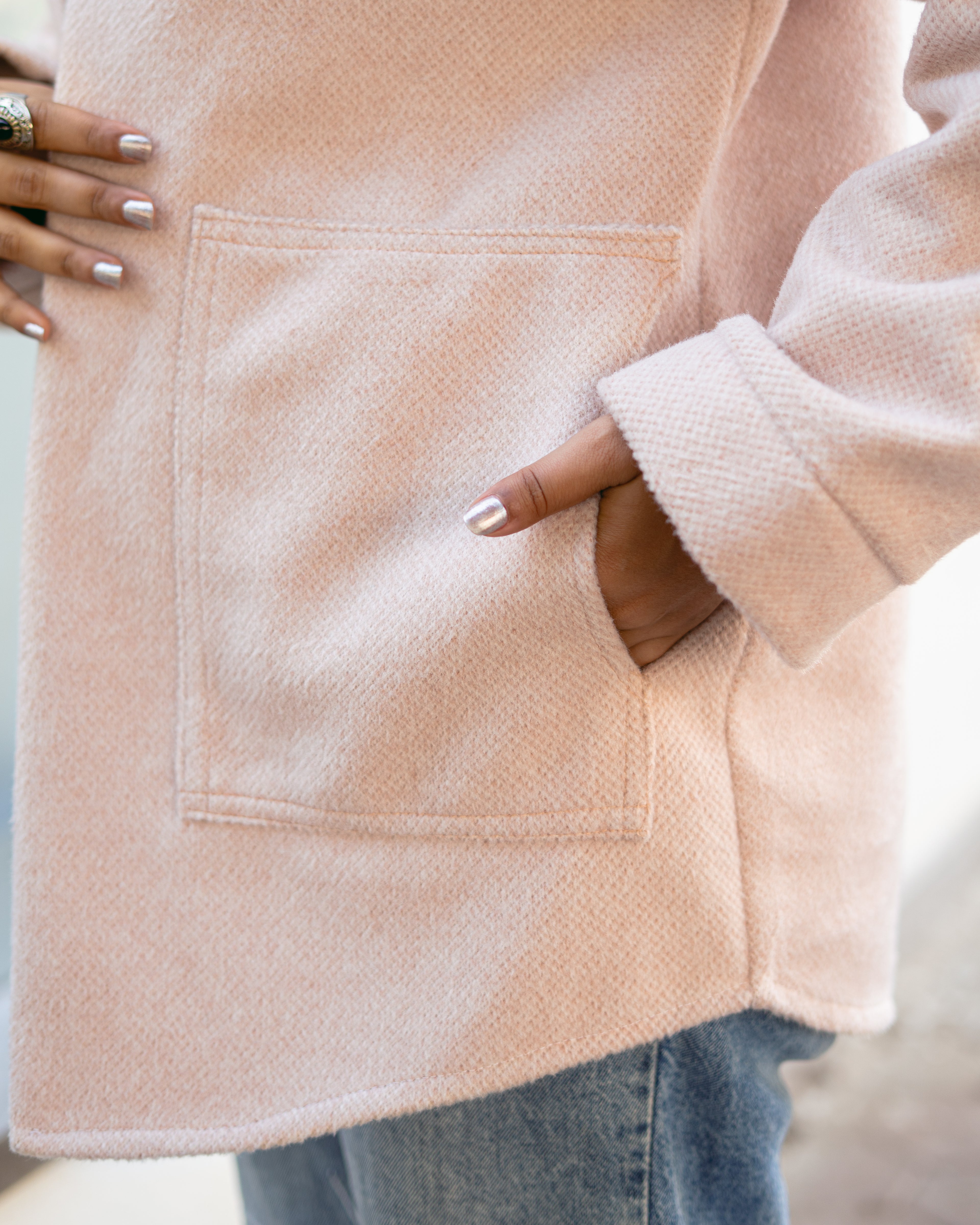 Jacket in a soft light salmon